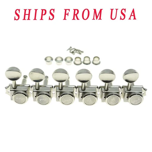 KAISH Vintage Locking  Guitar Tuning Keys Machine Heads Fits Strat/Tele Nickel