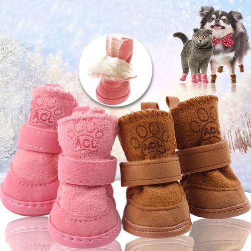 Zapatos Calientes Elásticos para Perros Cachorros Mascota Botas de Invierno  Frio | eBay
