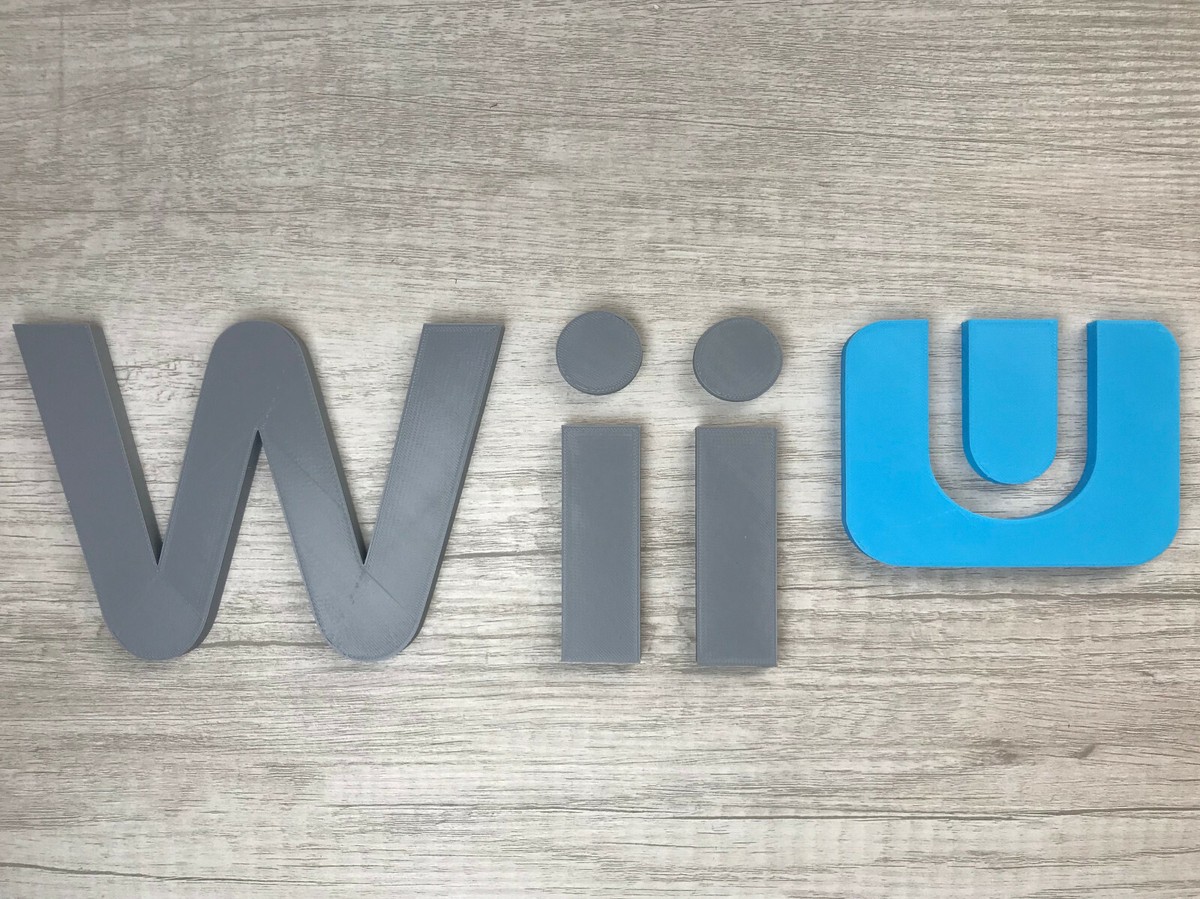 15inch Nintendo Wii U WiiU Video game logo sign (3D printed