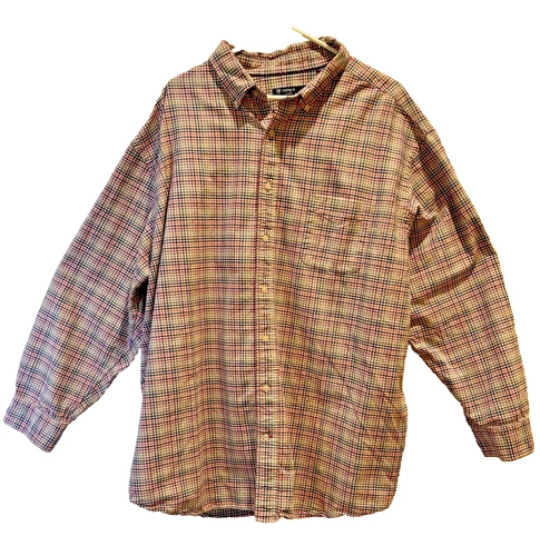 Cremieux Classics Mens Multicolor Plaid Button Up Casual Shirt 3XB Big