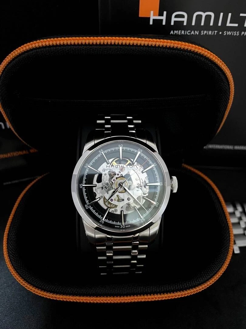 HAMILTON American Classic Railroad Skeleton H40655131 Movement Automatic Watch