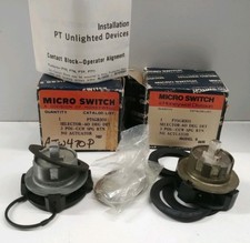 LOT OF 2 NEW OLD STOCK MICRO-SWITCH 3-POSITION SELECTOR SWITCHES PTSGB201