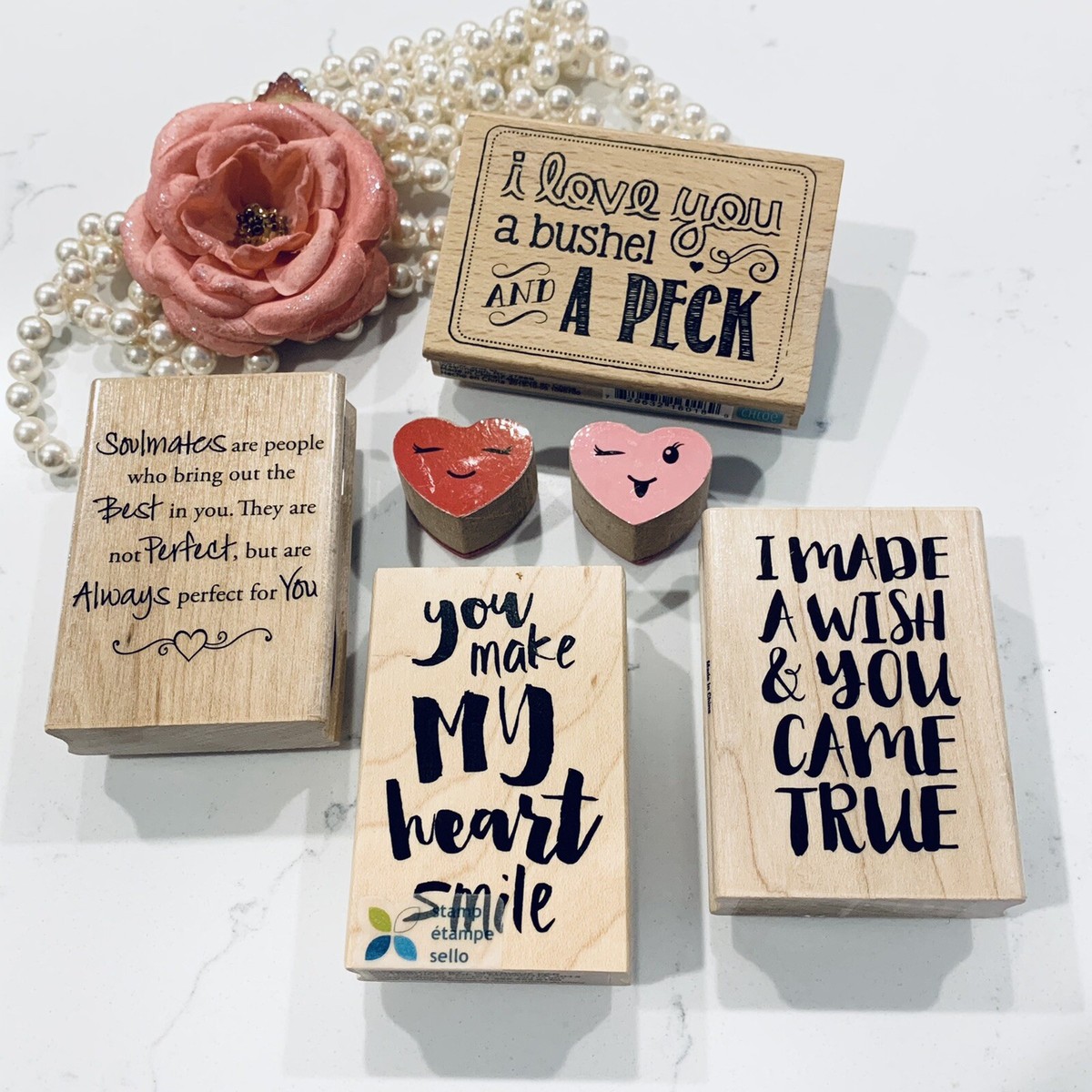 "with Love 2" Rubber Stamp - 1" X 3" Wood Mount, Laser Engraved, With Foam Cushion For Clear Impressions - View #10