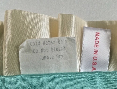 Caught Ya Looking Turquoise Aqua Minky Security Blanket Lovey Satin Trim USA - Picture 5 of 6