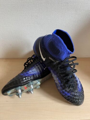 Nike Magista Obra SG ACC US7 Black/Blue Soccer Cleats Free shipping - Picture 1 of 3