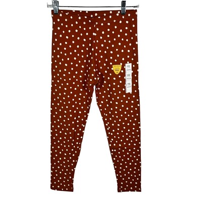 Cat And Jack Orange And White Polka Dot Slim Legging Elastic In Different Sizes