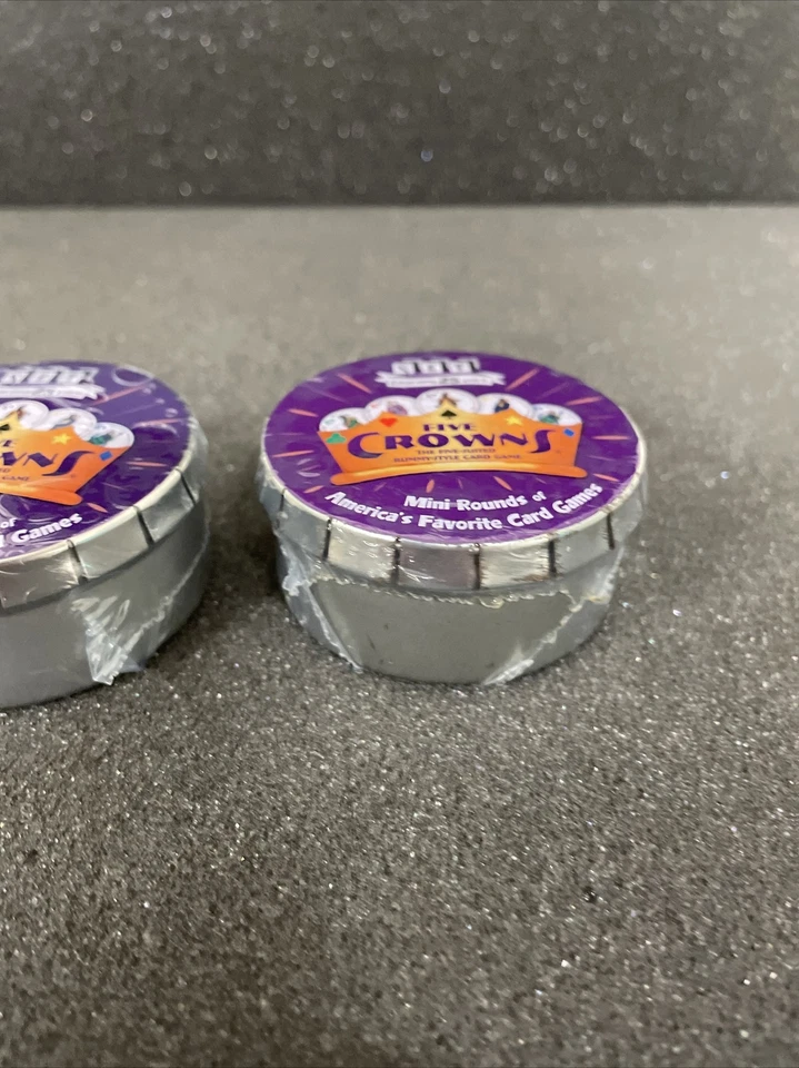 New Five Crowns Mini Round Card Game Tin Pocket Travel Size, Gift Collectible X2 - Image 3 of 4