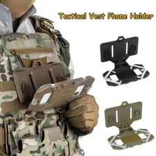 Tactical Vest Phone Holder Molle Mount Chest Foldable Navigation Board Carrier