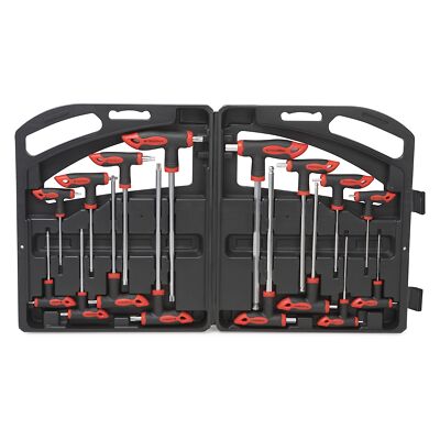 16 Pcs Hex And Torx Wrench Set T Handle Allen Key With Case For Long Shafts Stor