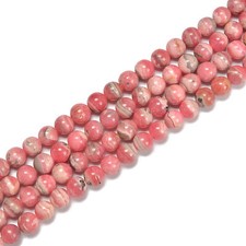 High Quality Rhodochrosite Smooth Round Beads 8mm 9mm 10mm 12mm 14mm 15.5"Strand