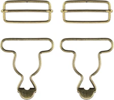 2Pairs Overall Buckles Replacement Adjustable Jean Overalls No-Sew Button Bib Cl