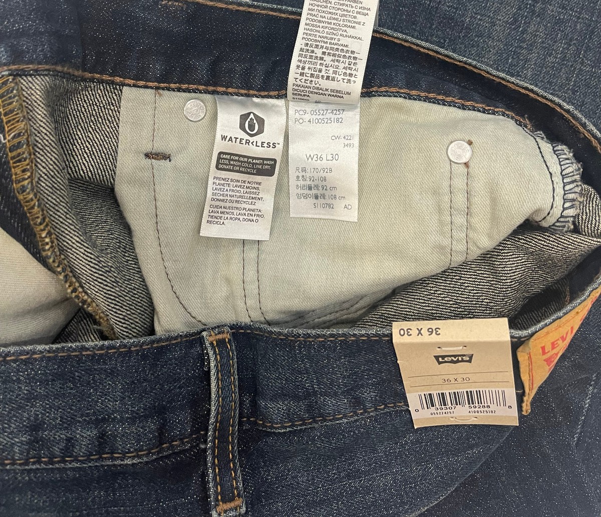 New Levis 527 Slim Bootcut Mens Jeans 36X30 #4257 Dark Blue W36L30