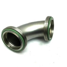 Vacuum Flanged Fitting 90 Deg Elbow ID 2.375", Flange OD: 3.73", Stainless Steel