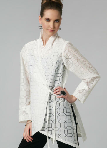 VOGUE SEWING PATTERN 1246 MISSES 16-22 LOOSE-FITTING SHIRT/JACKET W/ WRAP OPTION - Picture 4 of 7