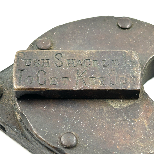 Vintage Antique Brass Heart Shape Railroad Pad Lock Shackle - Picture 13 of 15