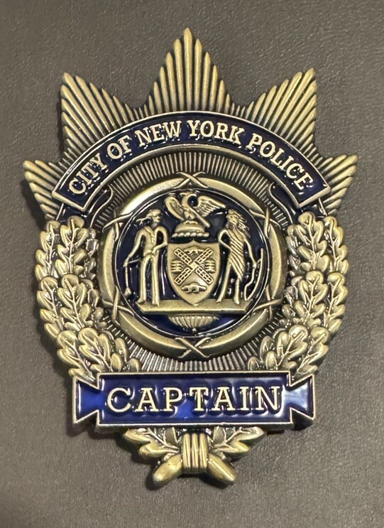 NYPD Captain Rank Shield /Captain America Challenge Coin Lmtd