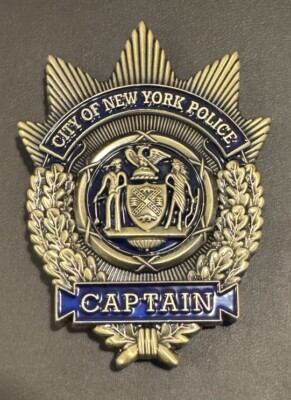 NYPD Captain Rank Shield /Captain America Challenge Coin Lmtd. Antique Gold Ver.