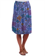 FRESH PRODUCE XS NWT Peri Blue Sketched Flora Long Avery Jersey Midi Skirt USA