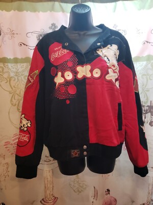 n*a様 BETTY BOOP JH design ジャケット ヴィンテージ Vintage JH Design Betty Boop Embroidered Two-Tone Jacket Size M