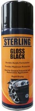 GLOSS BLACK PAINT SPRAY CAR AEROSOL FAST DRYING  400ML - QTY 10