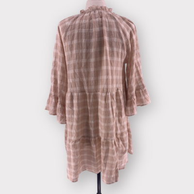 show me your mumu brown checkered dress Women's Brown Plaid Lapel Pleated Mini Dress & Reviews - Brown - Dresses main image 0
