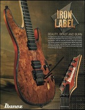 Ibanez Iron Label S-Series 6-String electric guitar advertisement 2015 ad print