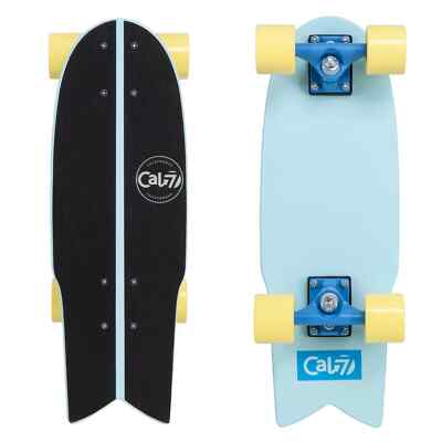Preowned Cal 7 Fishtail Deck 22-inch Mini Cruiser Skateboard (Glory)