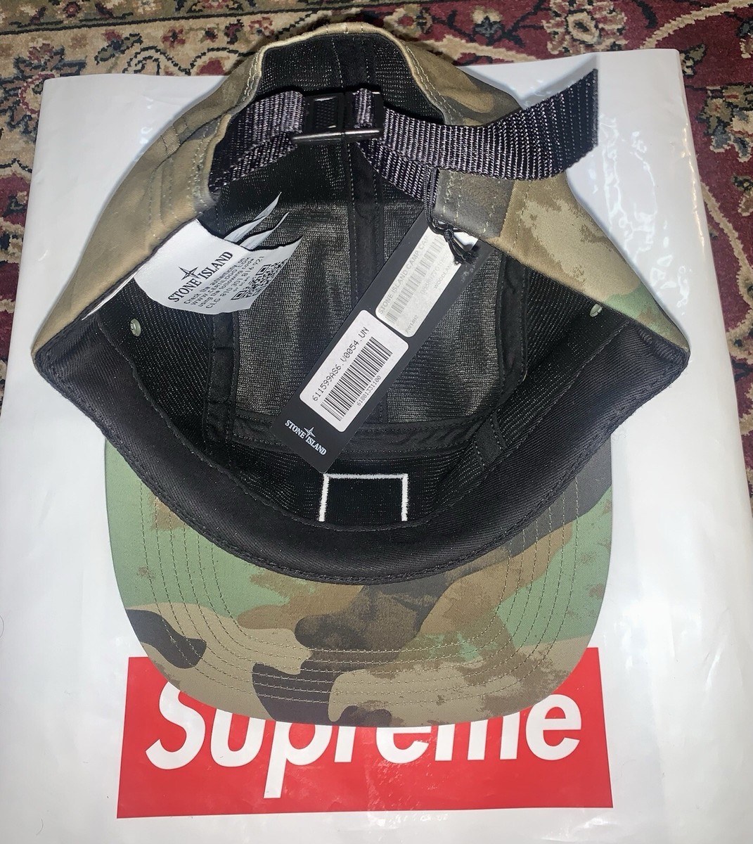 Supreme x Stone Island Top Hit Camo Camp Hat New FW14 | eBay