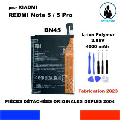#ad BATTERIE BN45 XIAOMI OEM MI 4000mAh REDMI NOTE 5 PRO INDIA CHINA 385V OUTILS $24.90