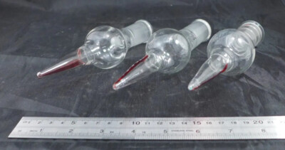 Set of 3 || Custom Round-Bottom Flask w/ 5ml Conical Volume Tube, 24/40 ST, 50ml