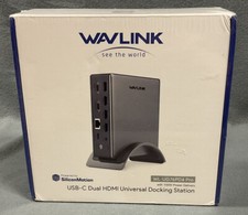 WavLink WL-UG76PD4 Pro USB-C Dual HDMI Docking Station - New Free Shipping 