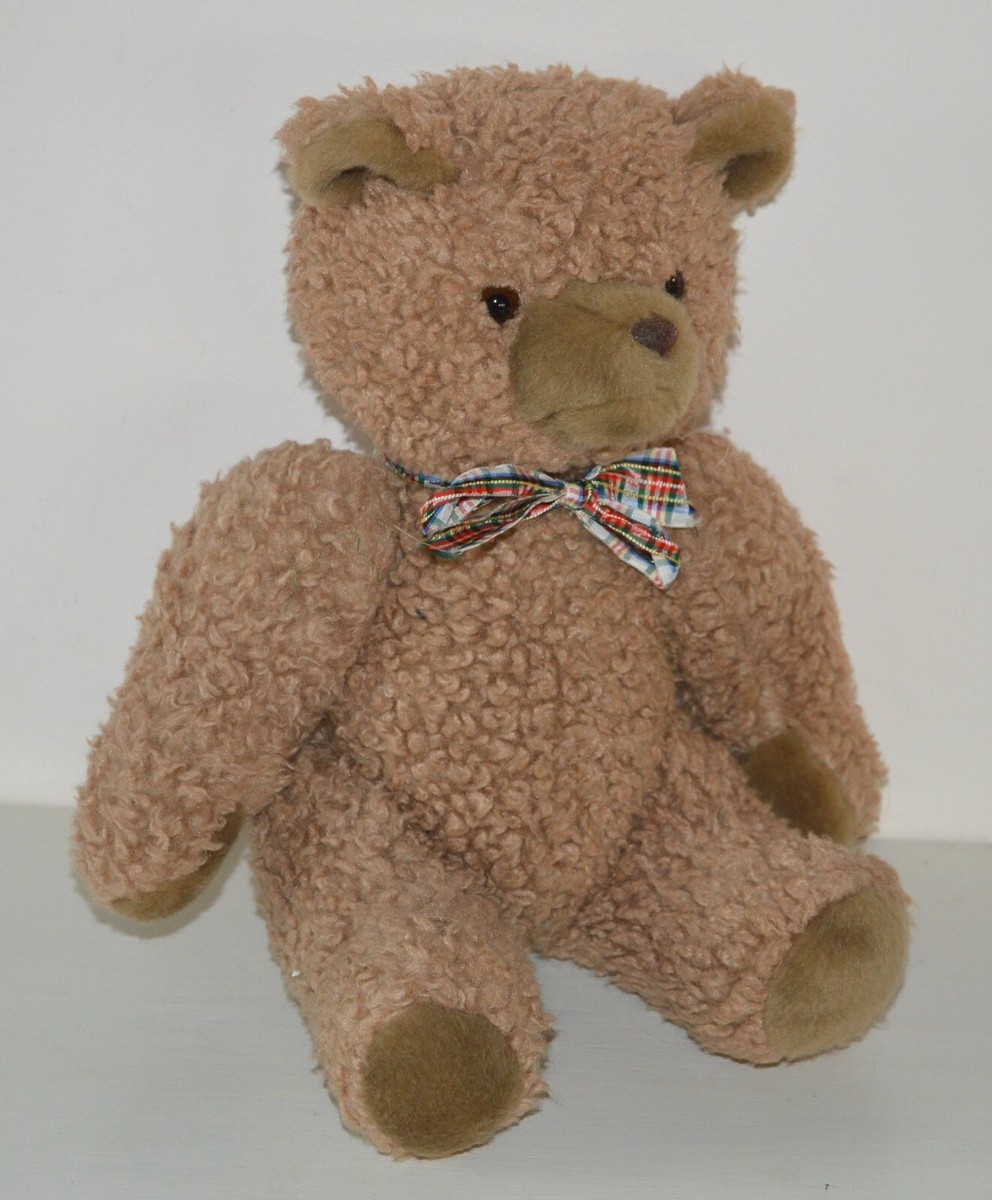Ancienne Peluche Ours Articulé Vintage – Tête Et Bras Mobiles – Nounours Gris