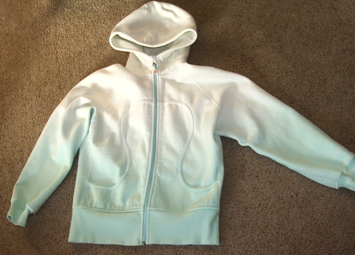 Lululemon Scuba Hoodie 8 ombre aqua white fleece vintage dip dye rare