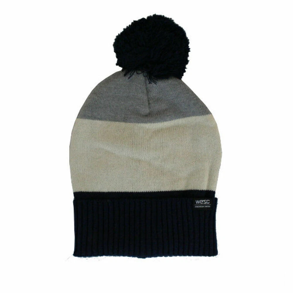 WeSC - Palle Pom Pom Unisex Knitted Beanie Hat - Angora SALE