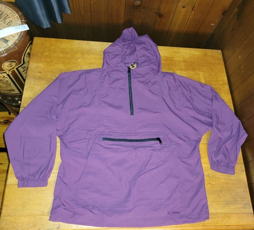 Giacca a vento vintage anni 90 LL Bean Cagoule Anorak viola media da donna