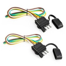 4 Pin Trailer Connector 2 Pack 16 AWG 4 Way Male Trailer Light Plug 25 Inch