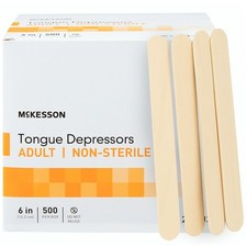 5000 McKesson Non-Sterile Wooden Tongue Depressors Wide 6 Craft Tattoo Sticks