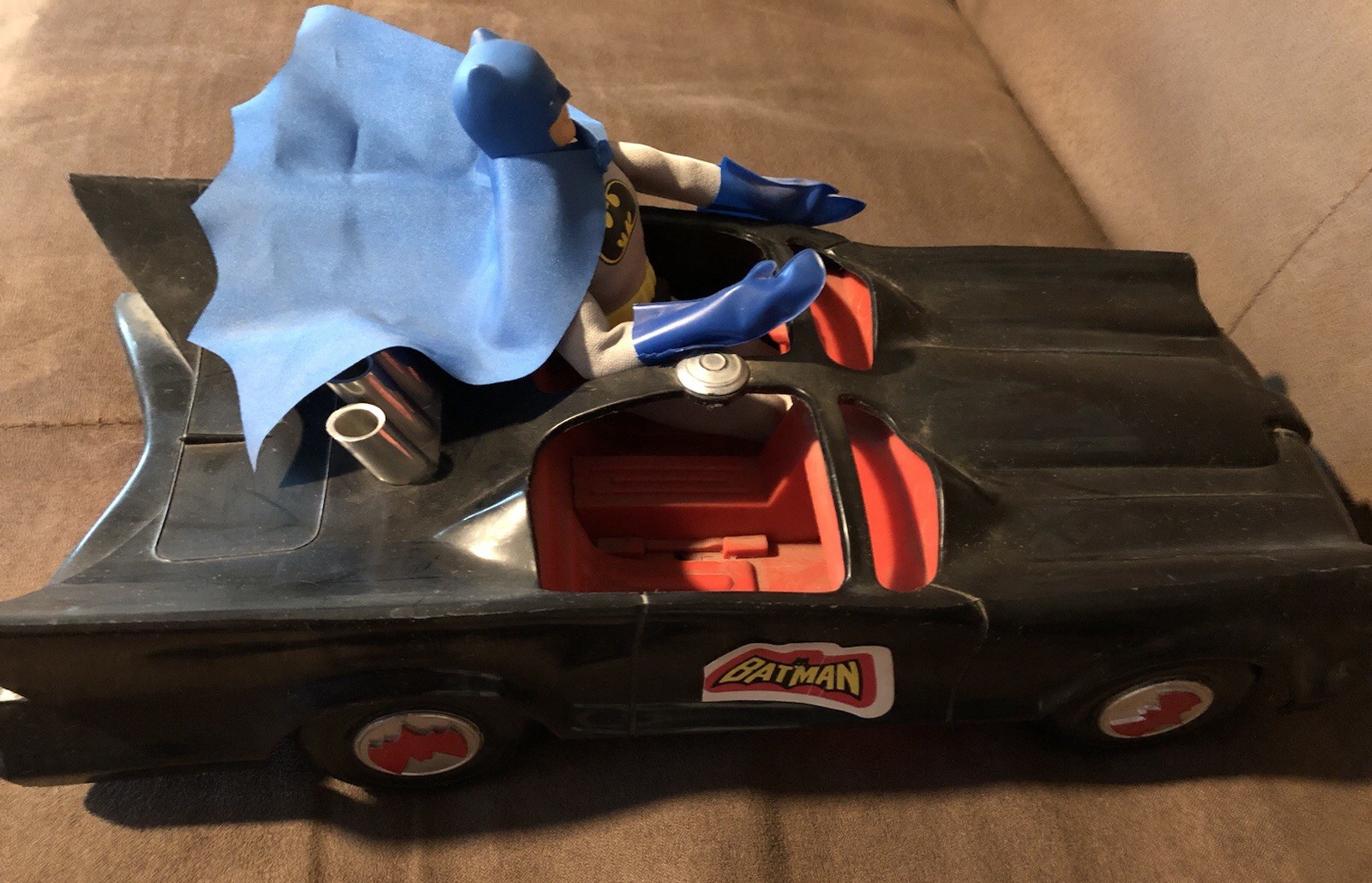 Pre-owned 1974 Mego Batmobile With Wear Plus Bonus Mego-inspired Batman Figure