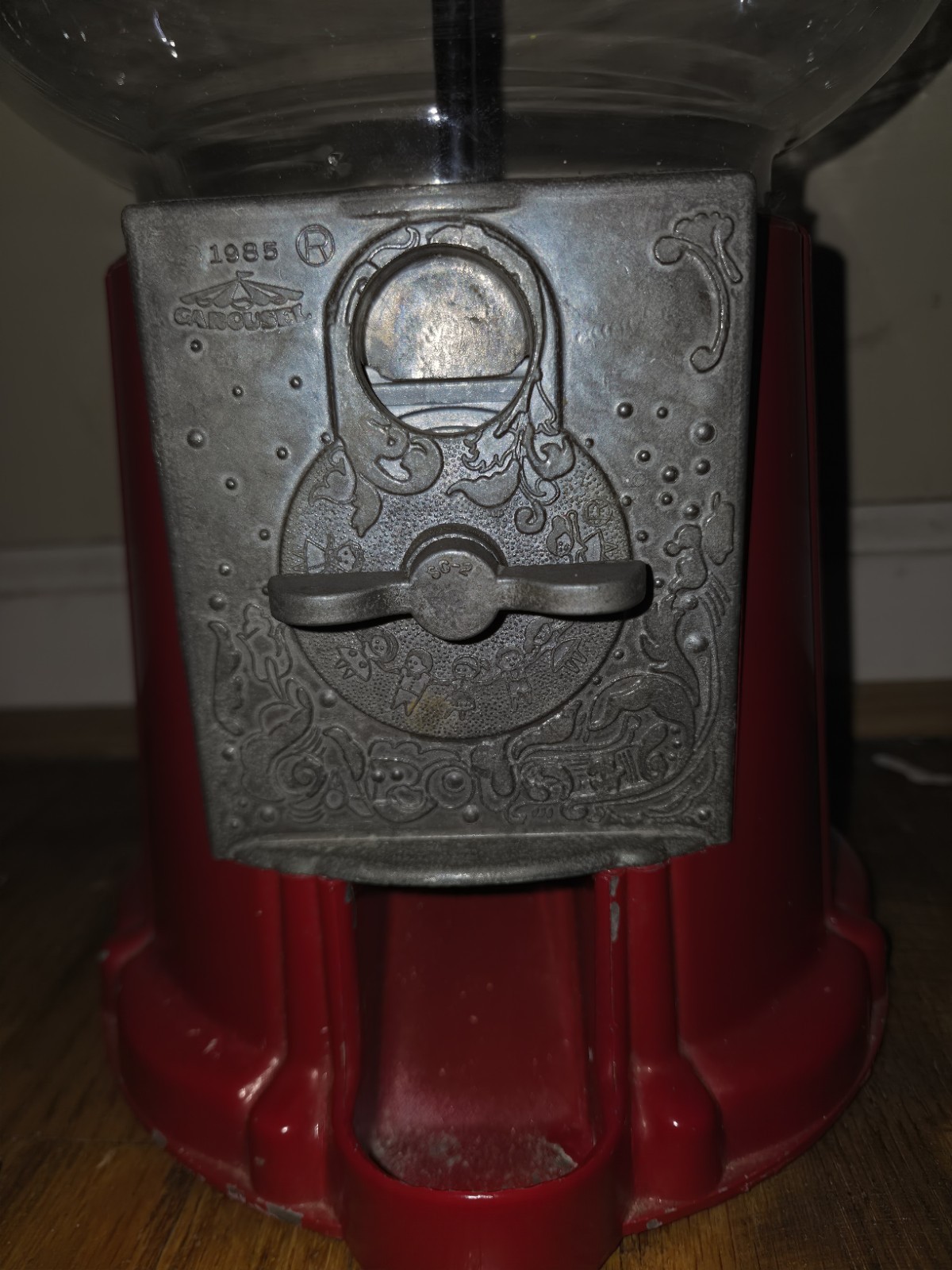 Carousel Red Vintage Collectible Gumball Machine with Glass Globe | eBay