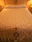 ****SEERSUCKER FLORAL BEDSPREAD/COVERLET COOL COTTON 105 X 100 on QUEEN BED**** — photo 10