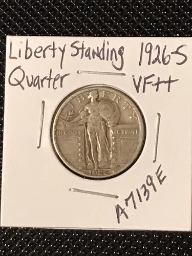 1926-S Liberty Standing Quarter  VF++   **Tougher Date**