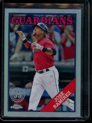 2023 Topps Chrome José Ramírez 1988 Topps 35th Anniversary Guardians #88BC-17