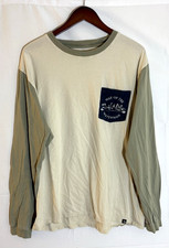 Salt Life Men's Large Way of the Waterman Beige Long Sleeve Pocket T-Shirt Tee