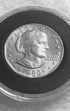 1980 D “RARE” - S.B. ANTHONY $1 UNC Dbl Die Mint Mark - “WIDE RIM” Some Toning