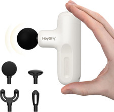 Super Mini Massage Gun Deep Tissue, Handheld Muscle Massager with 4 White