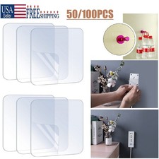 100  Clear Double Sided Adhesive Pads for Mounting Waterproof Double Sided Stick