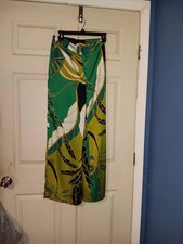 Elie Elie Tahari Bright Silky Tropical Dress Pants Sz SP