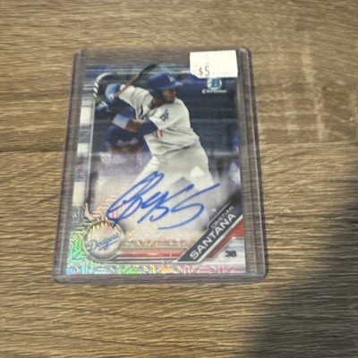 CRISTIAN SANTANA AUTO 2019 Bowman Chrome Mega Box Mojo Refractor Autograph RC