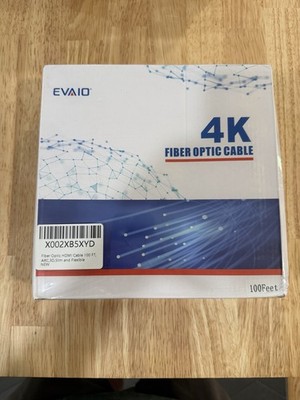 EVAIO Fiber Optic HDMI Cable 100 Feet, HDMI 2.0, 18Gbps, Supports 4K@ 60Hz, 4...