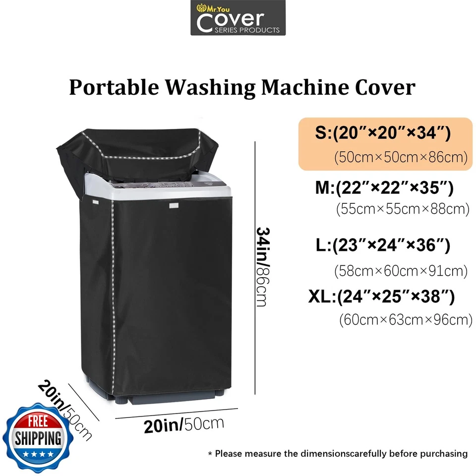 Portable Top Load Washer Dryer Cover, Waterproof Full-Automatic W - Image 3 of 4